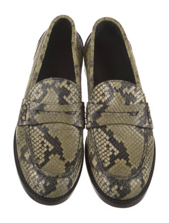 Closed Snakeskin Animal Print Loafers