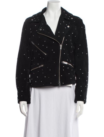 Closed Suede Printed Biker Jacket