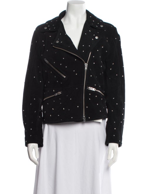 Closed Suede Printed Biker Jacket