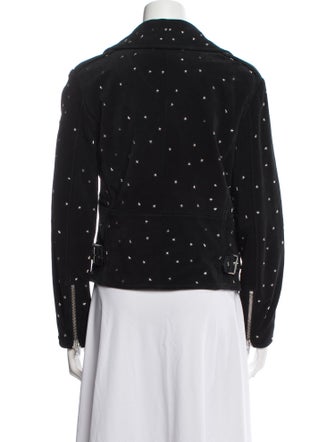 Closed Suede Printed Biker Jacket