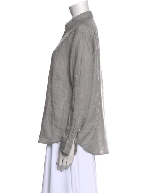 Closed Long Sleeve Button-Up Top