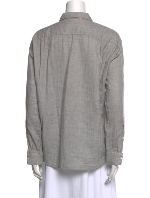 Closed Long Sleeve Button-Up Top