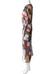 Closed Printed Long Dress