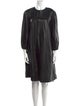 Closed Lamb Leather Knee-Length Dress