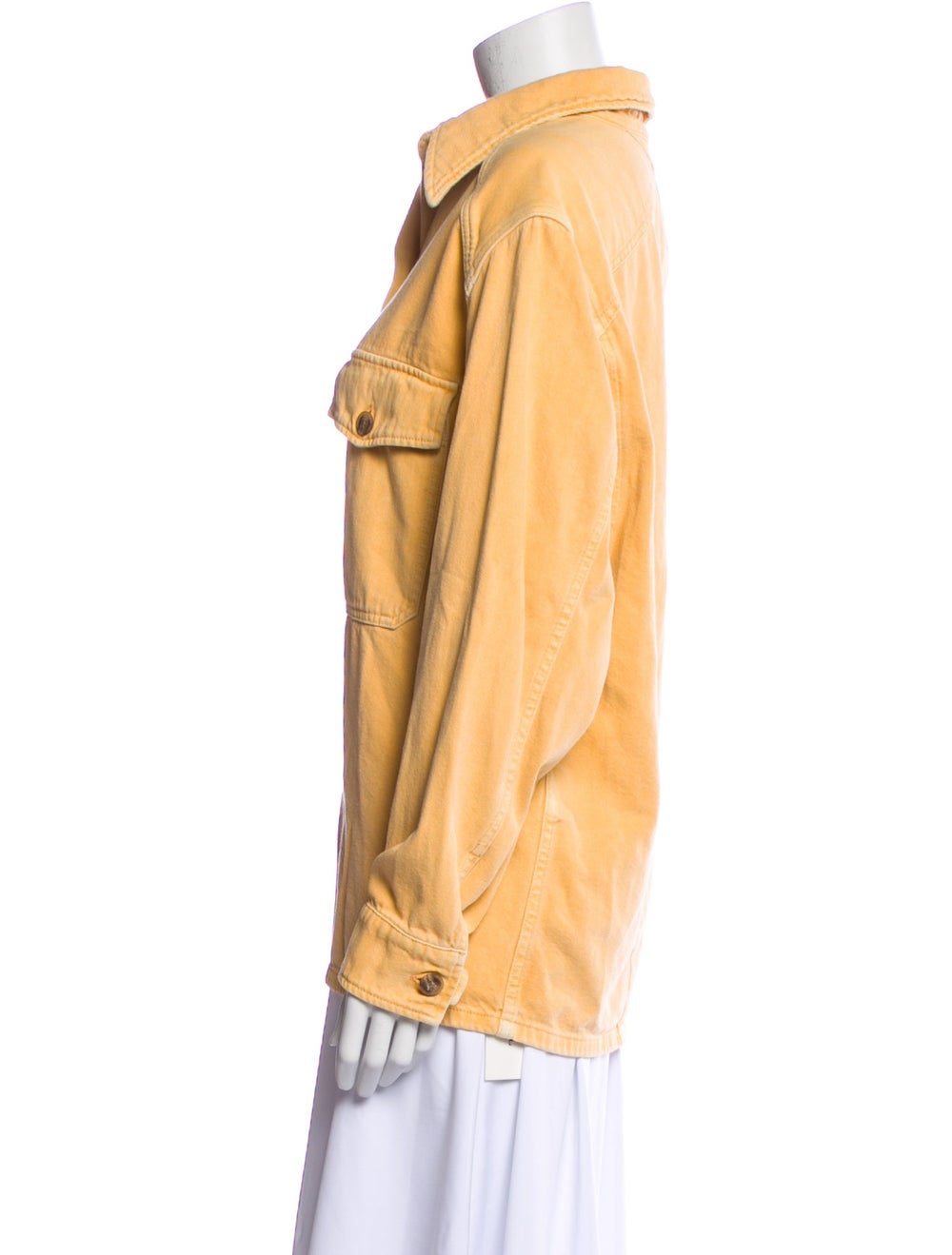 Closed Utility Jacket Orange Pointed Collar - image 2