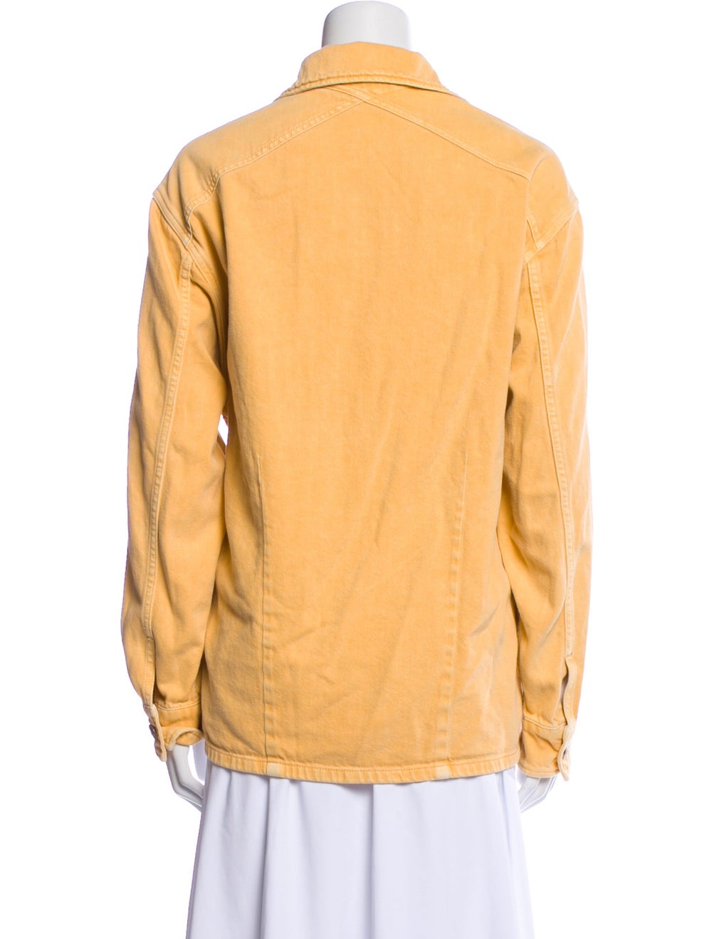 Closed Utility Jacket Orange Pointed Collar - image 3