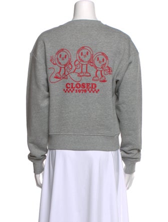 Closed Graphic Print Crew Neck Sweatshirt