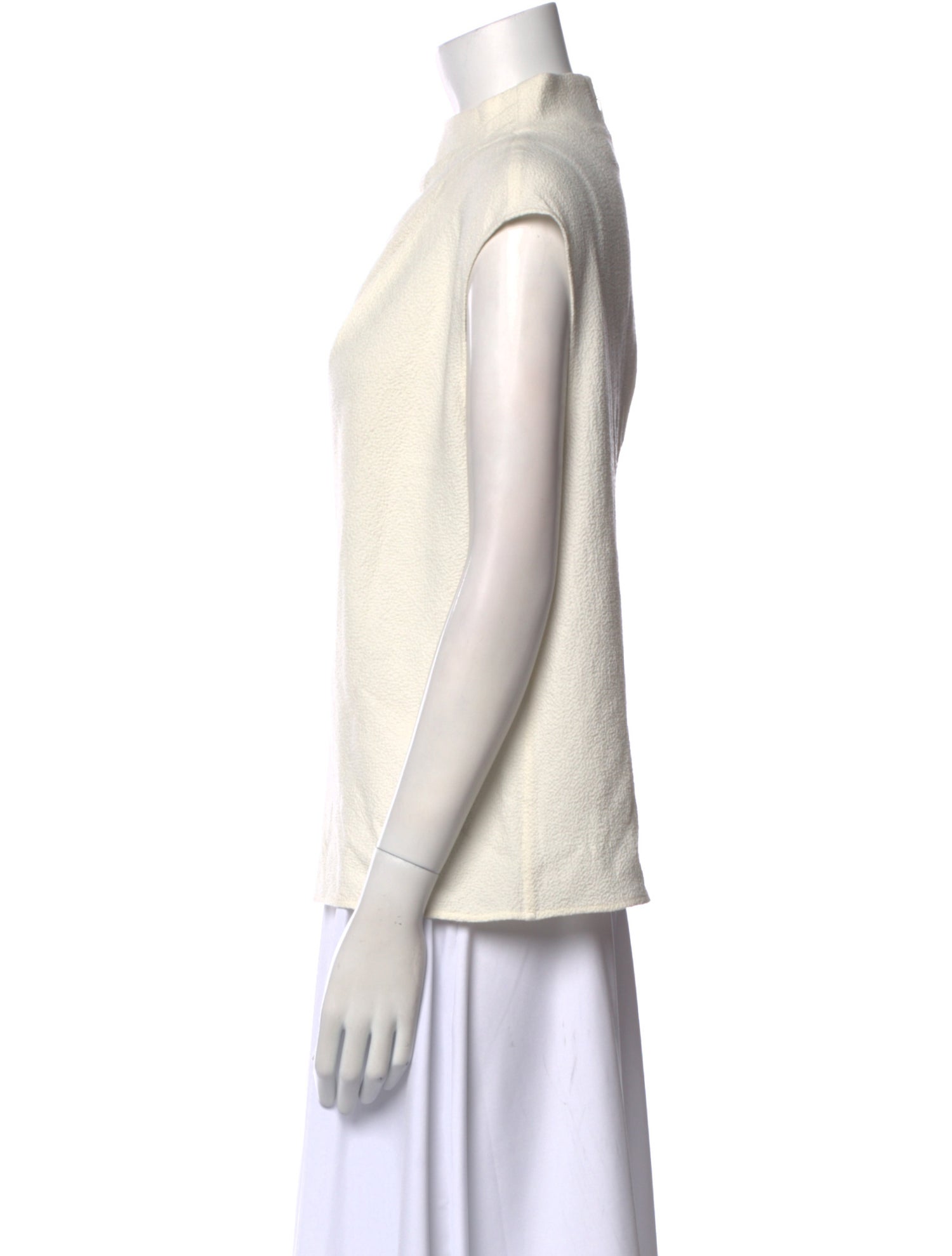 Closed Cowl Neck Sleeveless Top