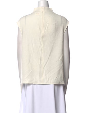 Closed Cowl Neck Sleeveless Top