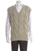 Closed Wool Colorblock Pattern Sweater Vest