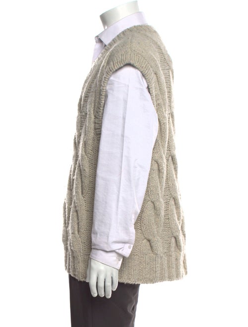 Closed Wool Colorblock Pattern Sweater Vest