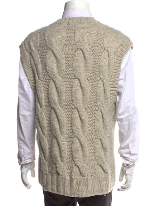 Closed Wool Colorblock Pattern Sweater Vest