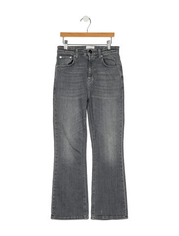 Pre-owned Closed Mid-rise Flared Jeans In Gray