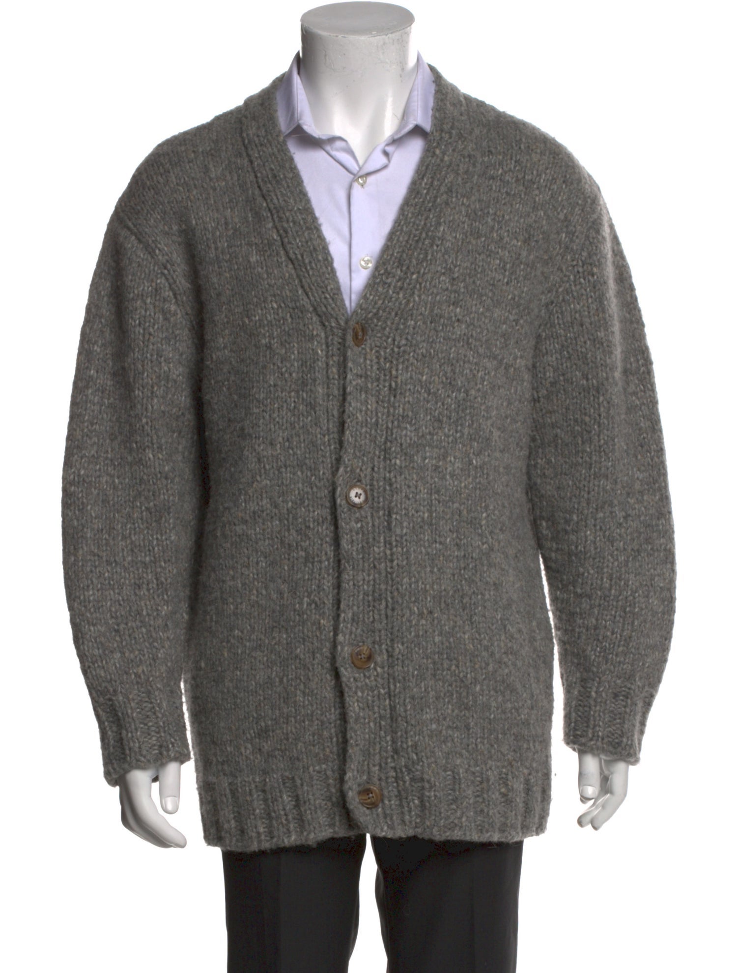 Closed V-Neck Long Sleeve Cardigan