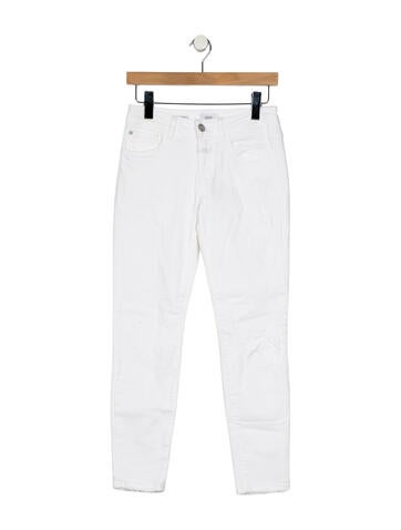 Pre-owned Closed Mid-rise Skinny Leg Jeans In White
