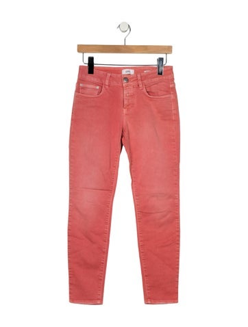 Pre-owned Closed Mid-rise Skinny Leg Jeans In Orange