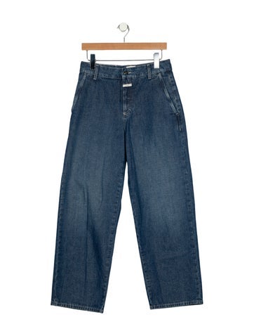 Pre-owned Closed High-rise Wide Leg Jeans In Blue