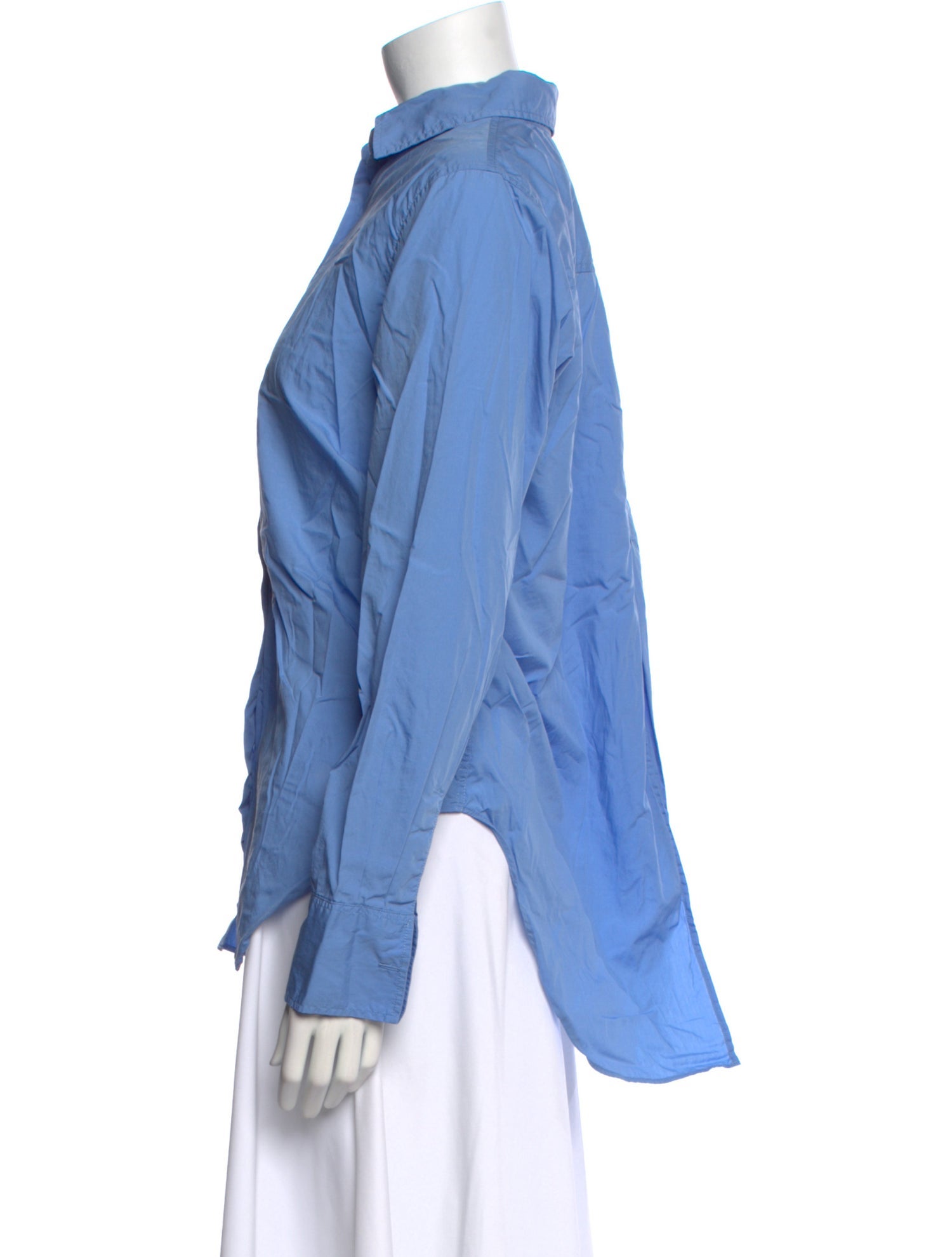 Closed Long Sleeve Button-Up Top