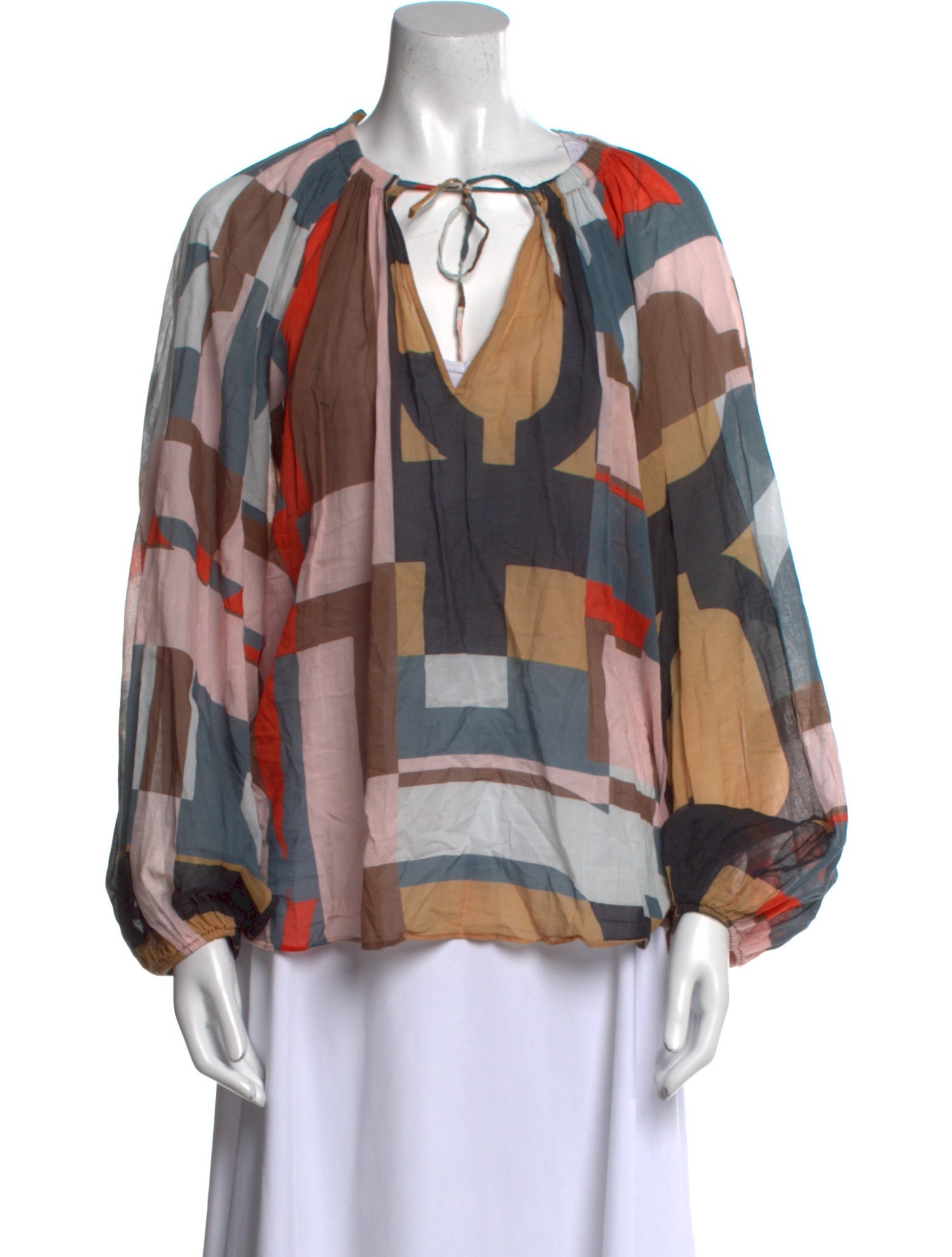 Closed Printed V-Neck Blouse