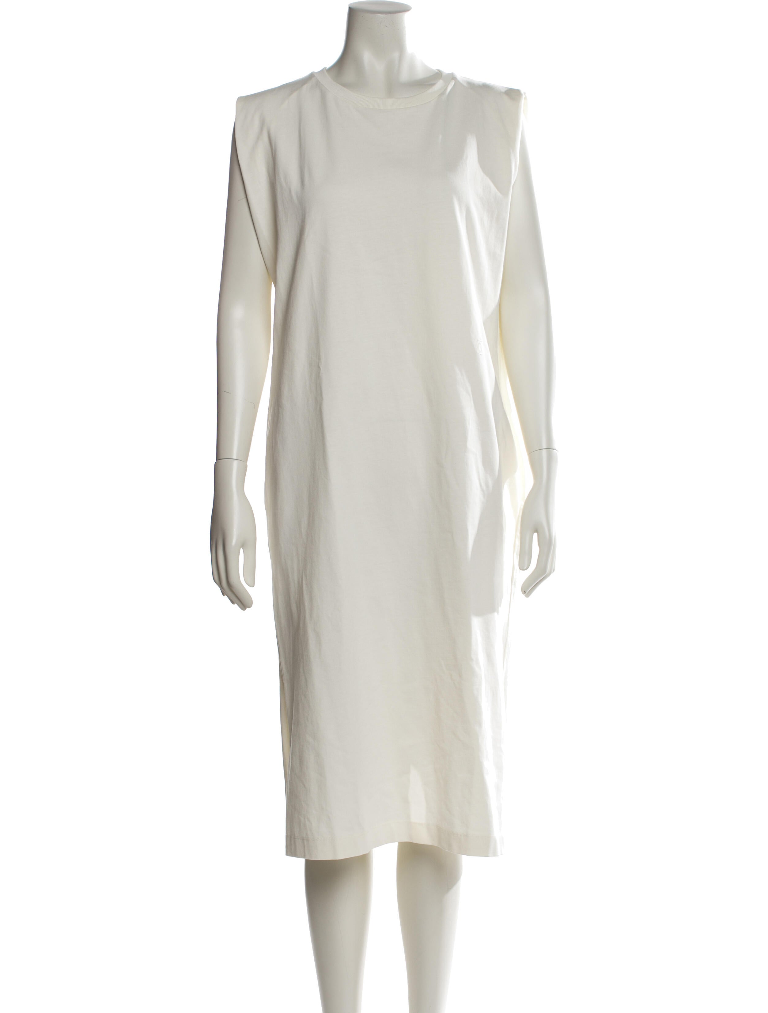 Closed Crew Neck Midi Length Dress