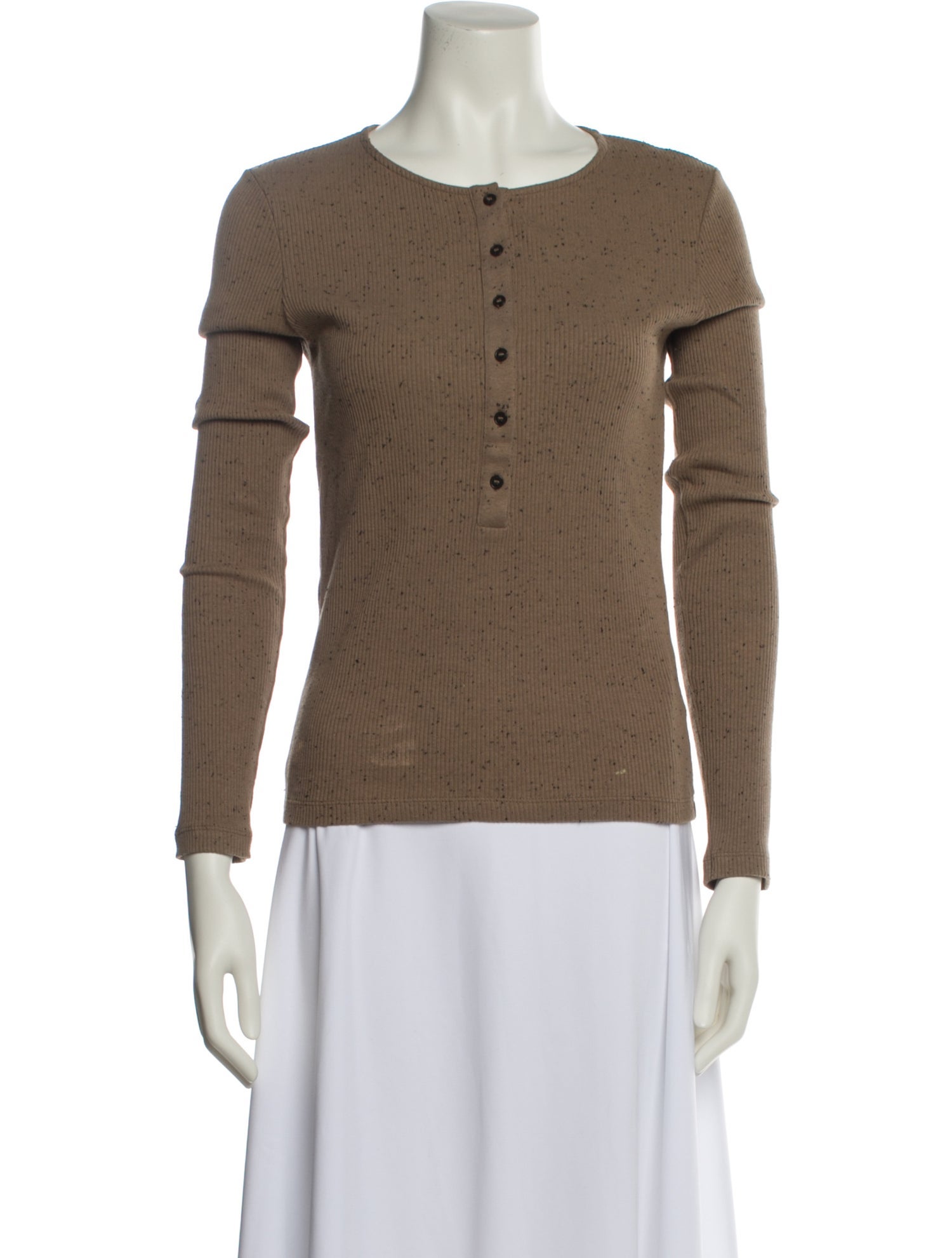 Closed Crew Neck Long Sleeve Top