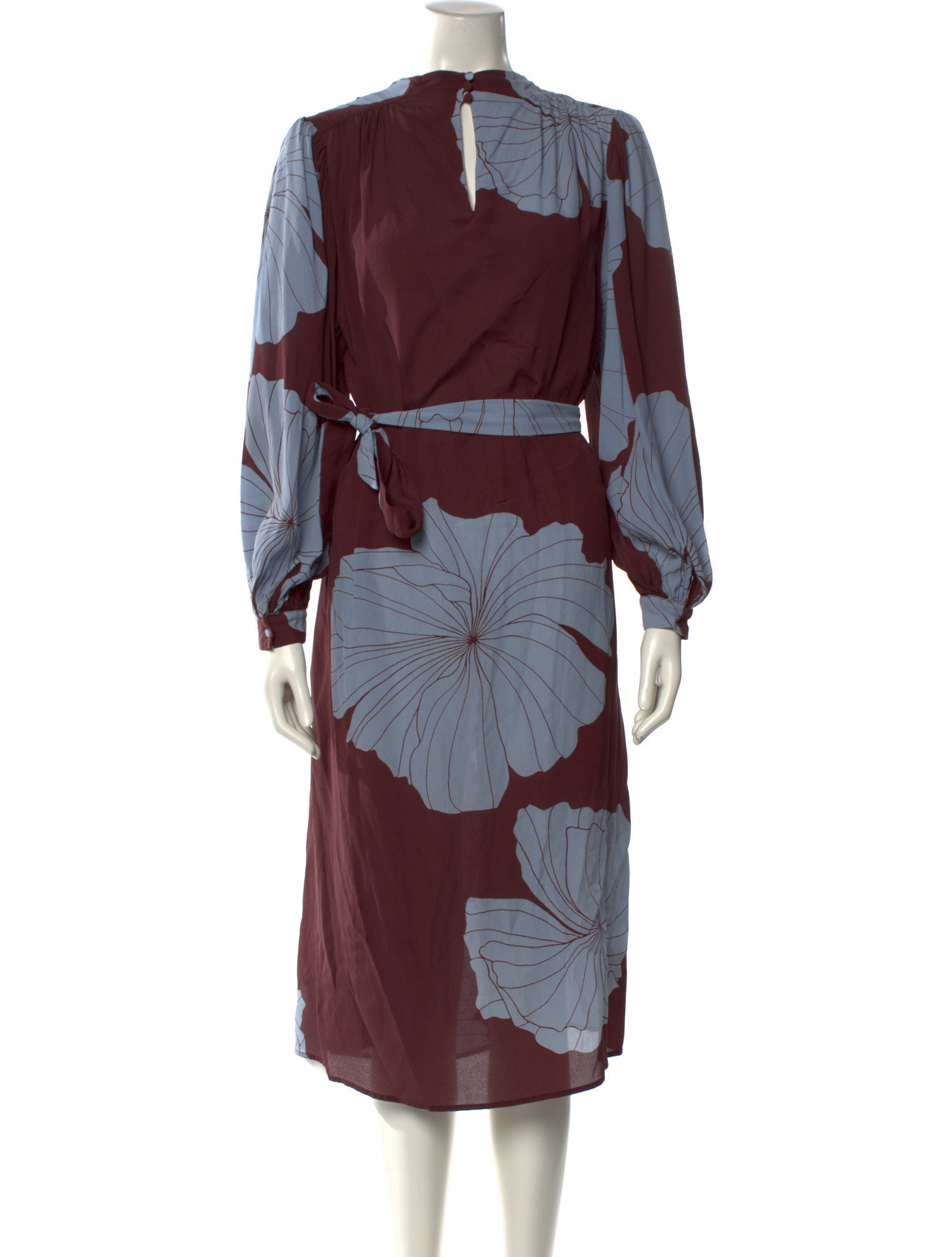 Closed Printed Midi Length Dress