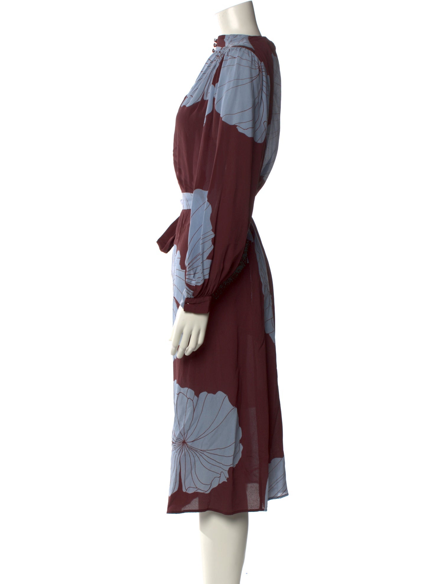 Closed Printed Midi Length Dress