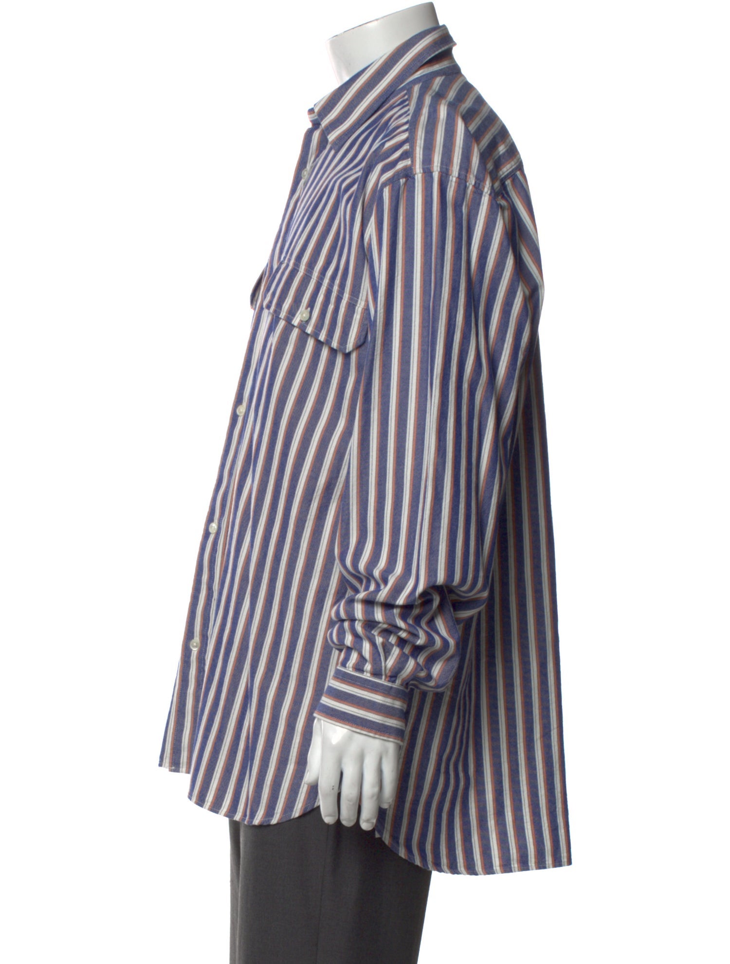 Closed Striped Long Sleeve Shirt