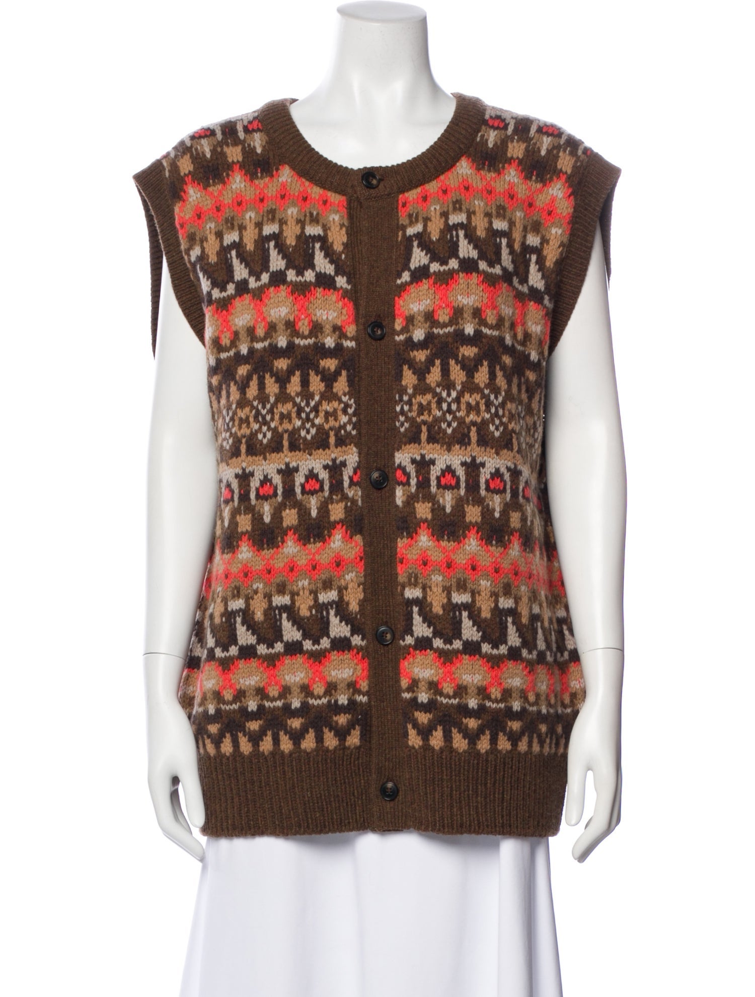 Closed Wool Printed Sweater w/ Tags