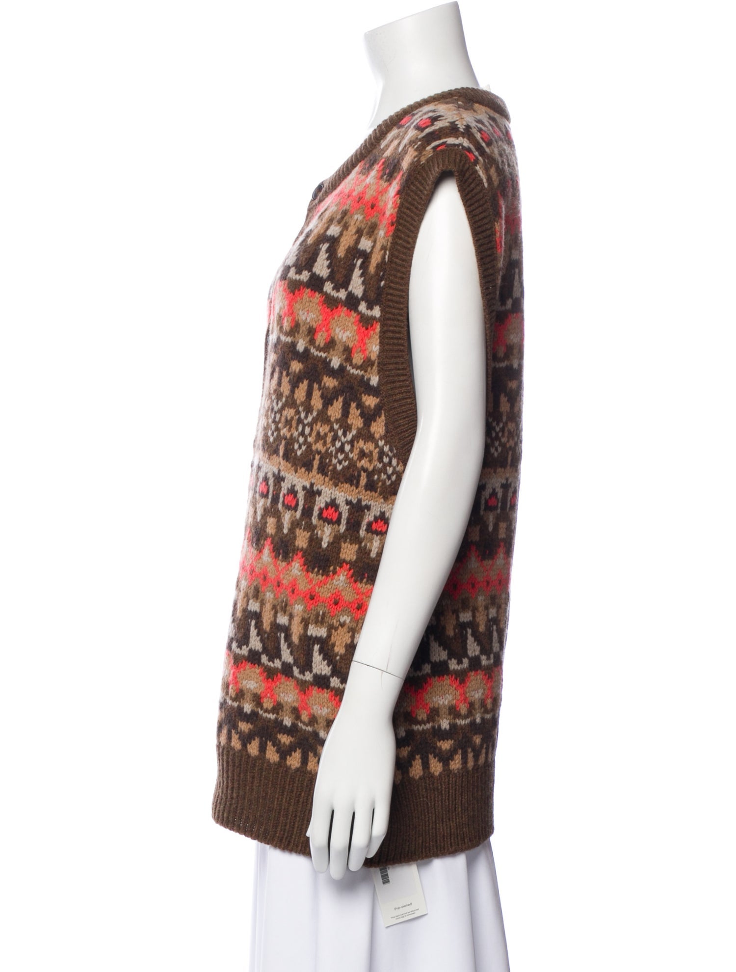 Closed Wool Printed Sweater w/ Tags