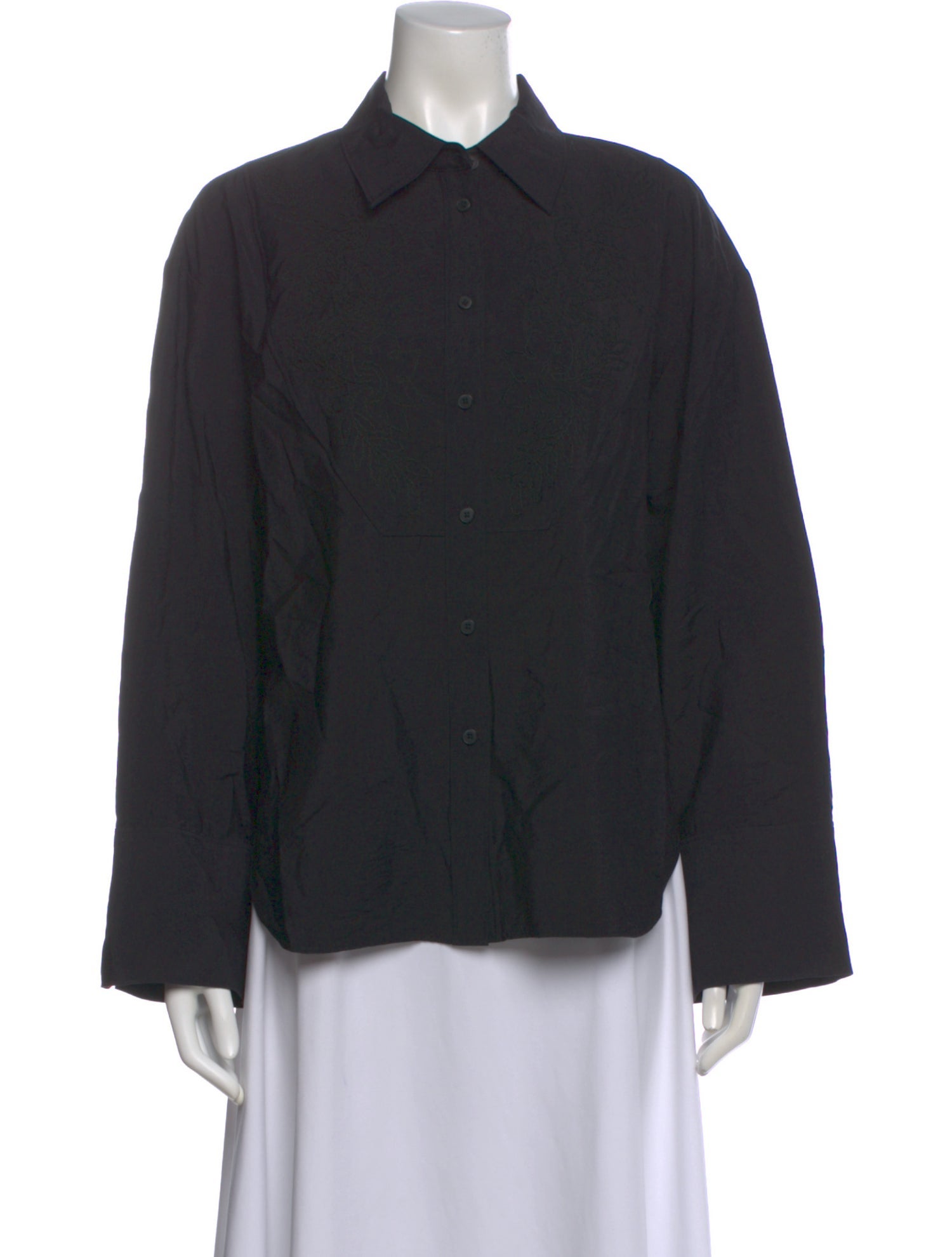 Closed Long Sleeve Button-Up Top w/ Tags