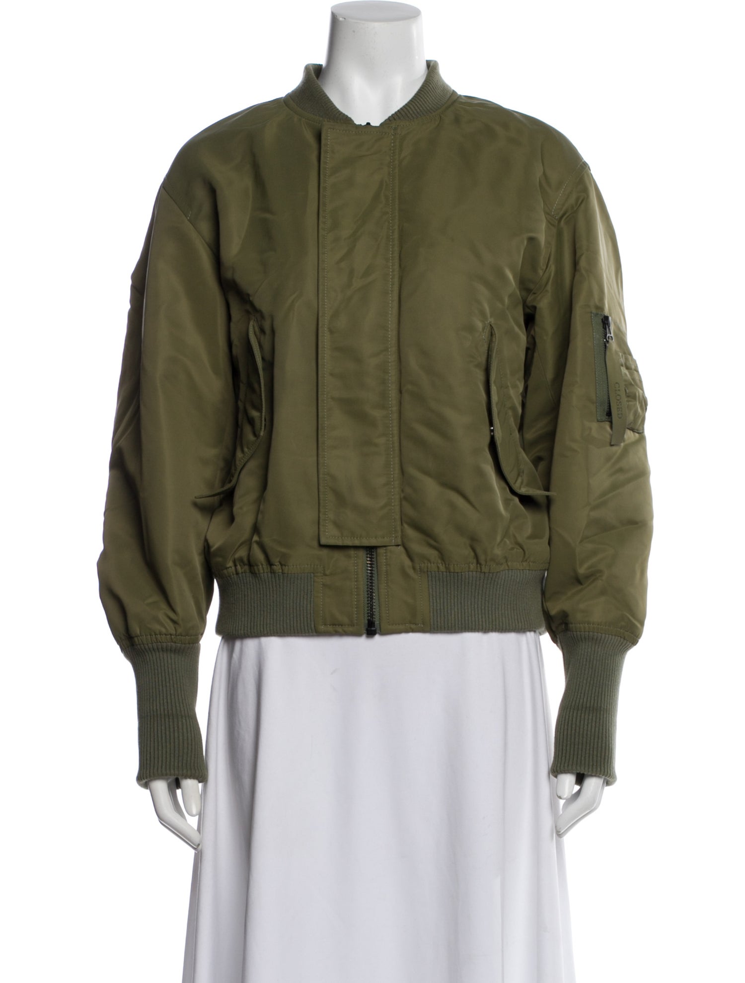 Closed Nylon Bomber Jacket