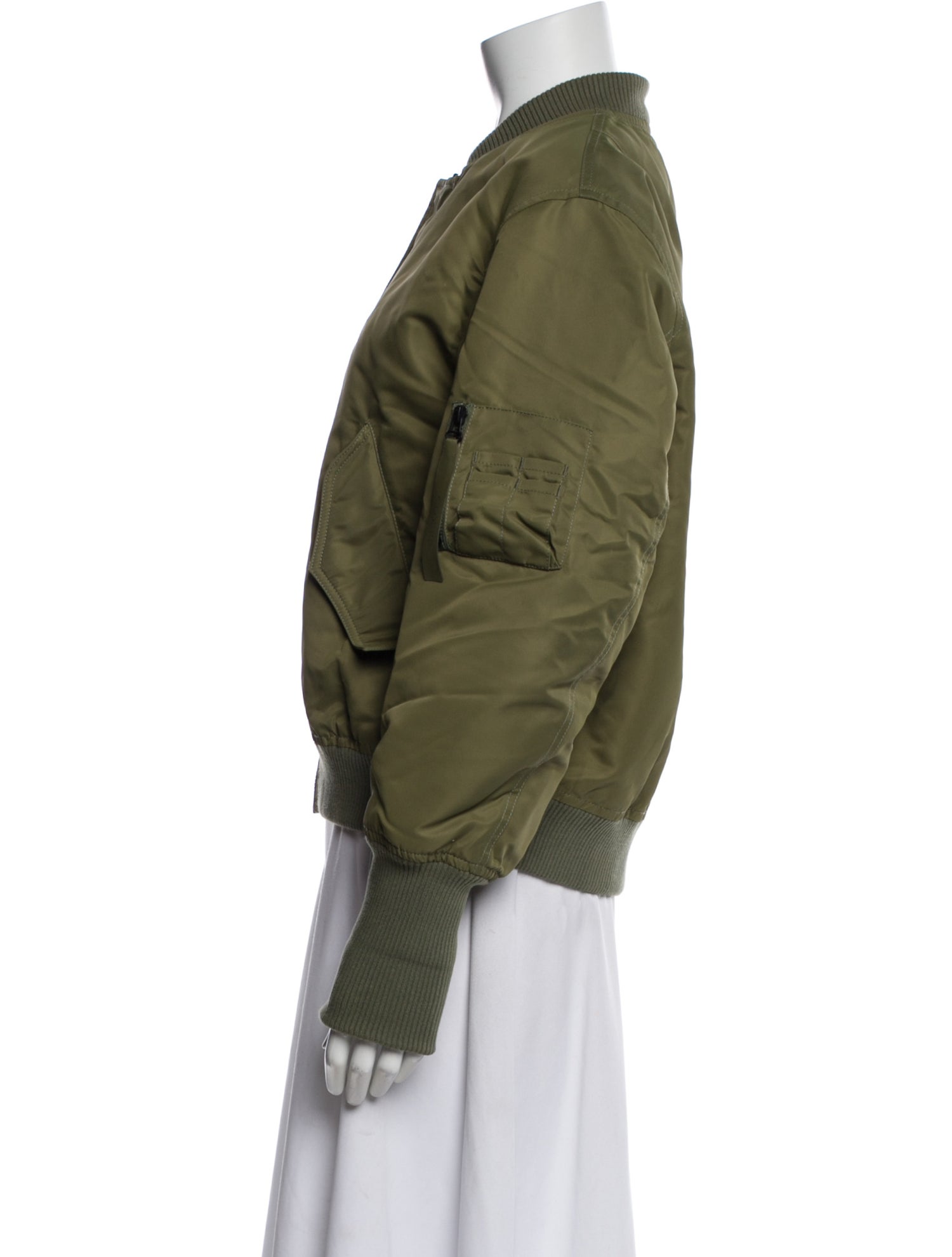 Closed Nylon Bomber Jacket