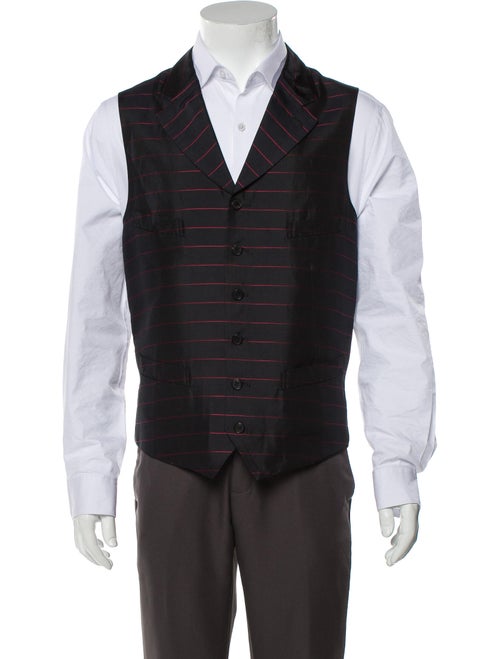 Comme des Garçons Homme Deux Silk Striped Suit Ves