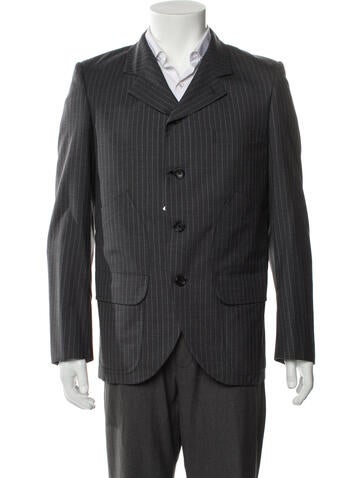 Comme des Garçons Homme Deux Suiting Wool Striped Blazer L
