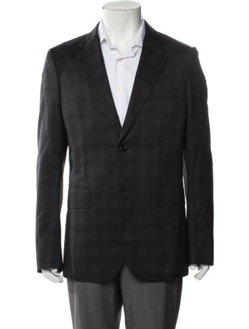 Comme des Garçons Homme Deux Suiting Wool Plaid Print Blazer L