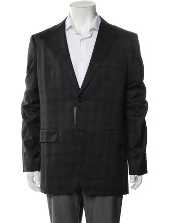 Comme des Garçons Homme Deux Wool Plaid Print Blazer