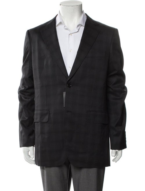 Comme des Garçons Homme Deux Wool Plaid Print Blazer