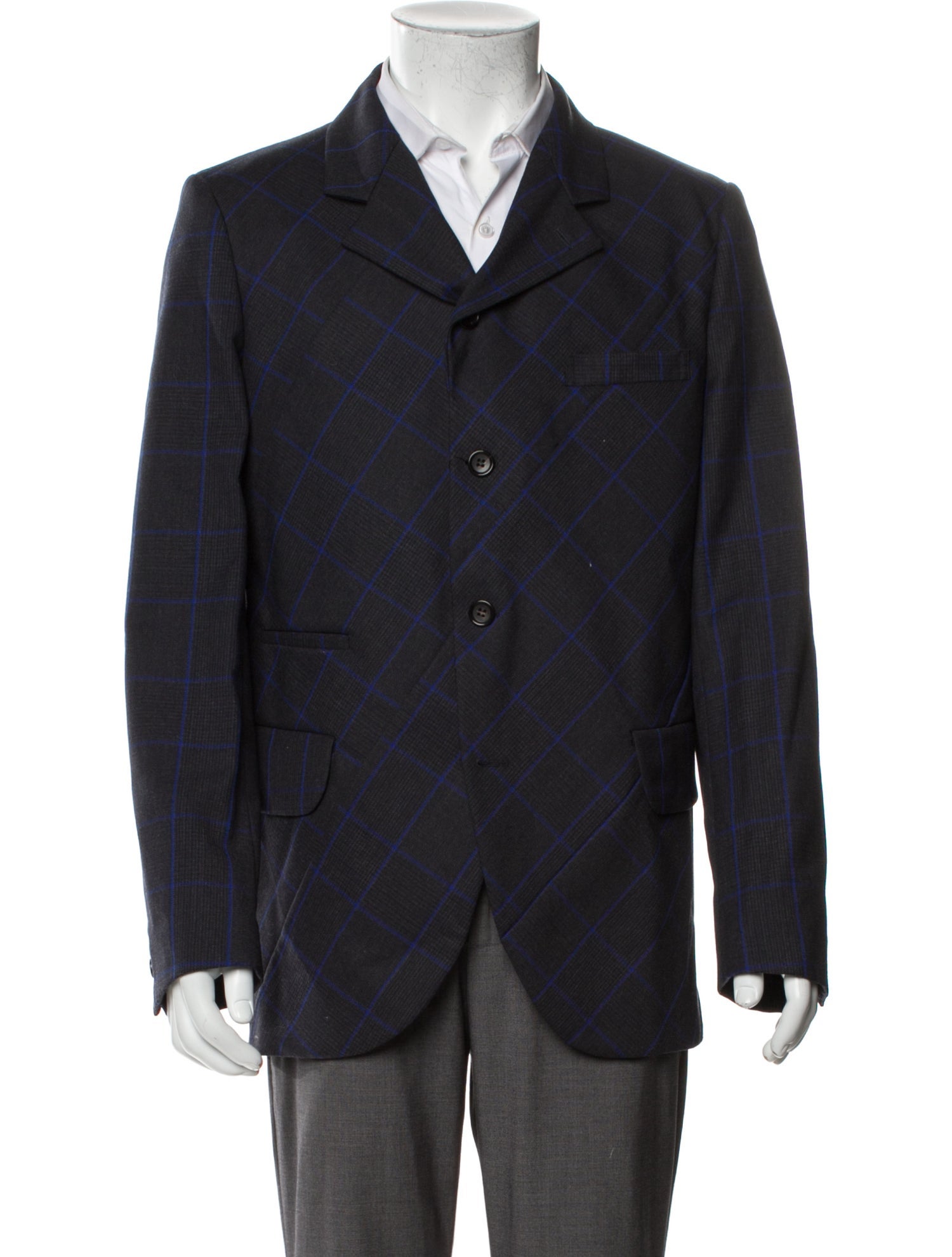 Comme des Garçons Homme Deux Plaid Print Blazer