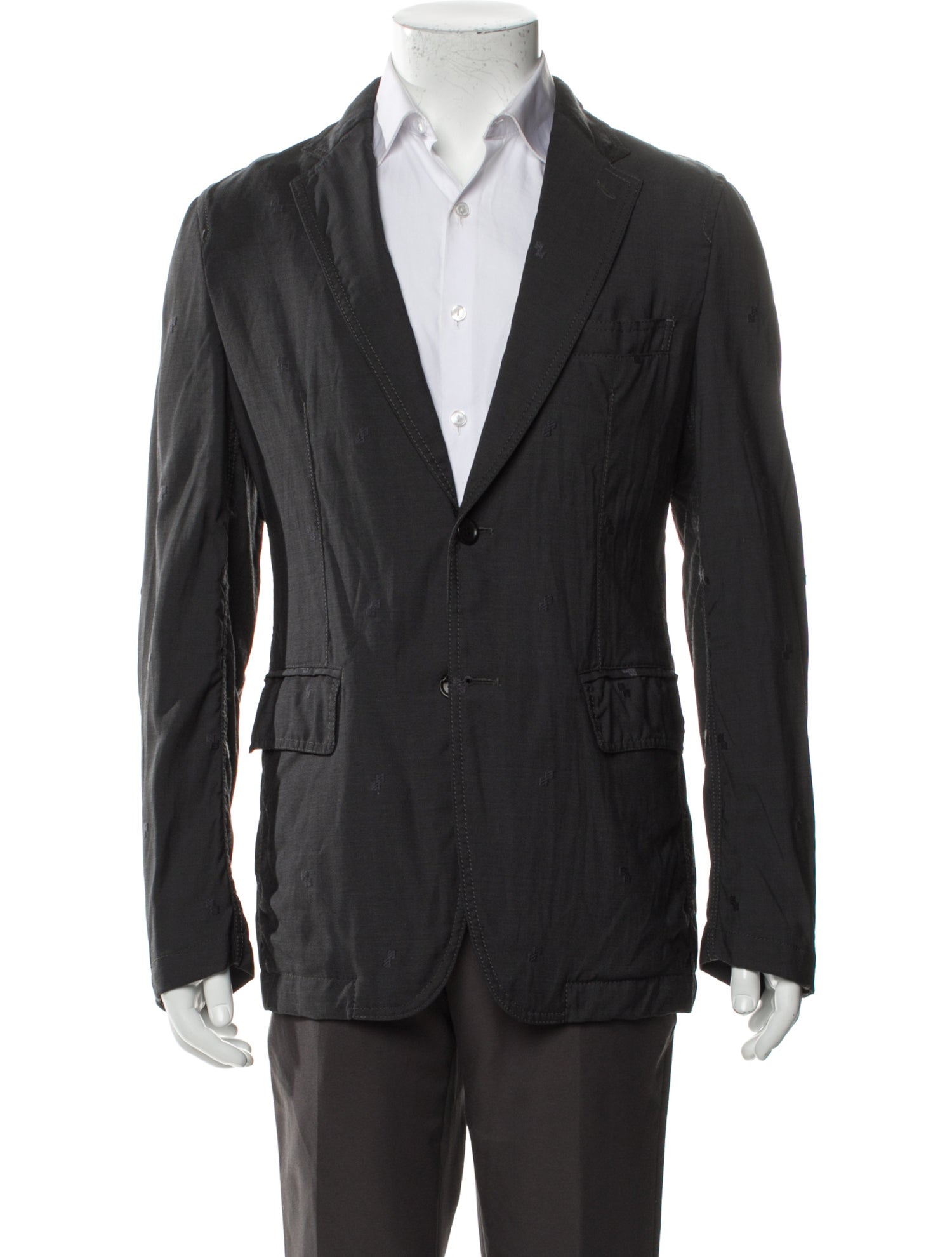 Comme des Garçons Homme Deux Wool Embroidered Accent Blazer