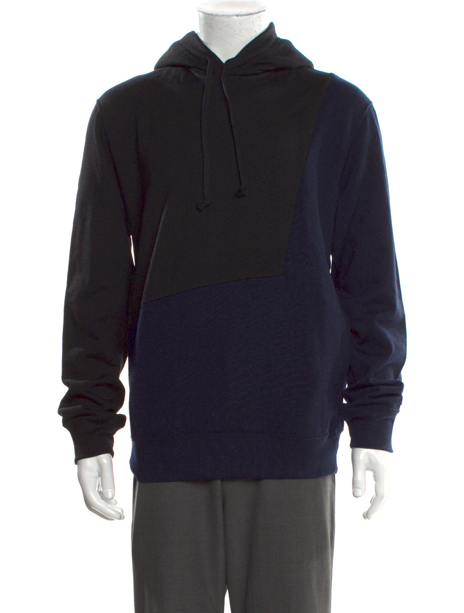 Comme des Garçons Homme Deux Wool Colorblock Pattern Hoodie w/ Tags