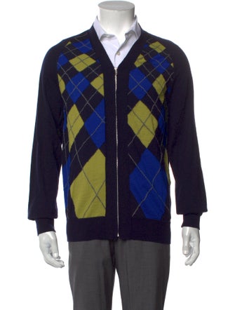 Comme des Garçons Homme Deux Wool Printed Cardigan