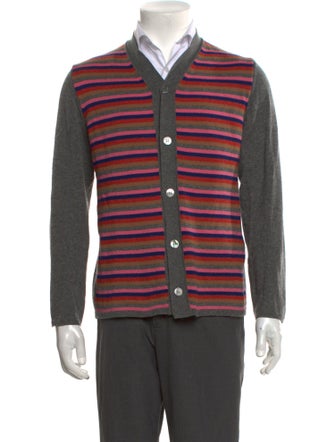 Comme des Garçons Homme Deux Wool Striped Cardigan