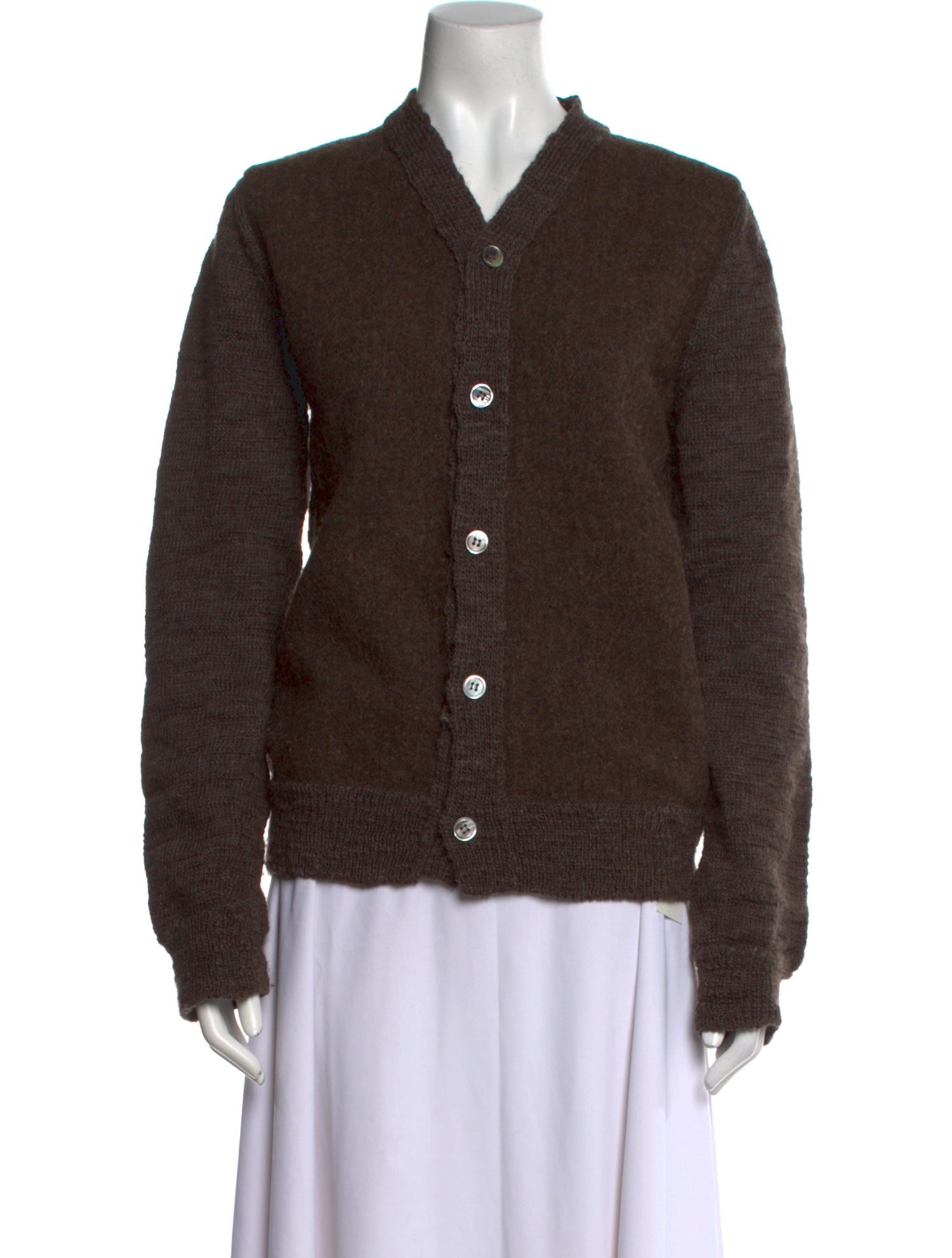 Comme des Garçons Homme Deux Wool V-Neck Cardigan