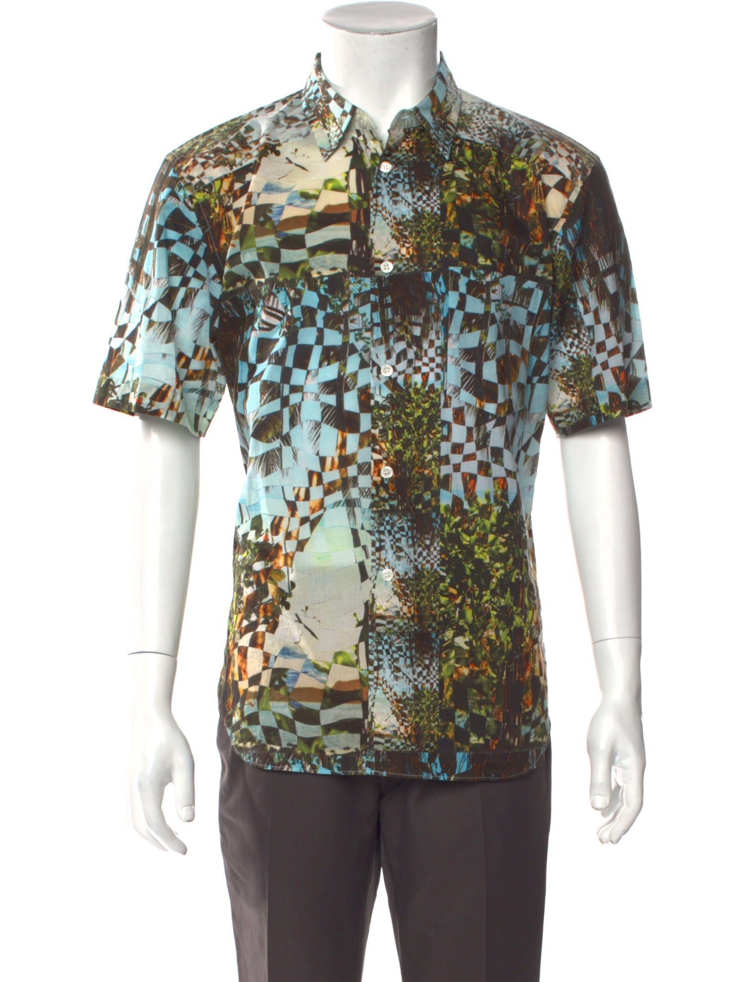 Comme des Garçons Homme Deux Floral Print Short Sleeve Shirt