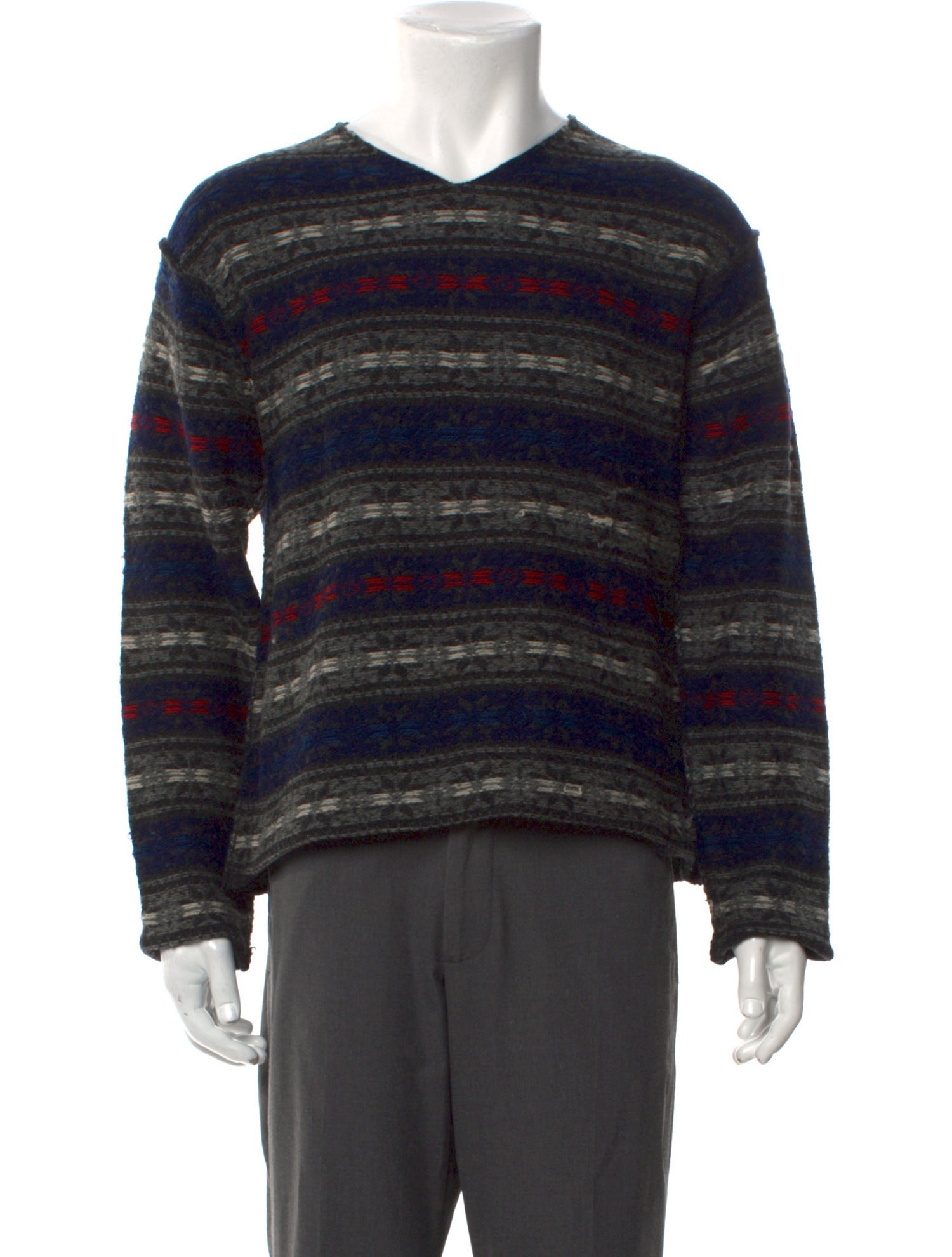 Comme des Garçons Homme Deux Wool Striped Pullover