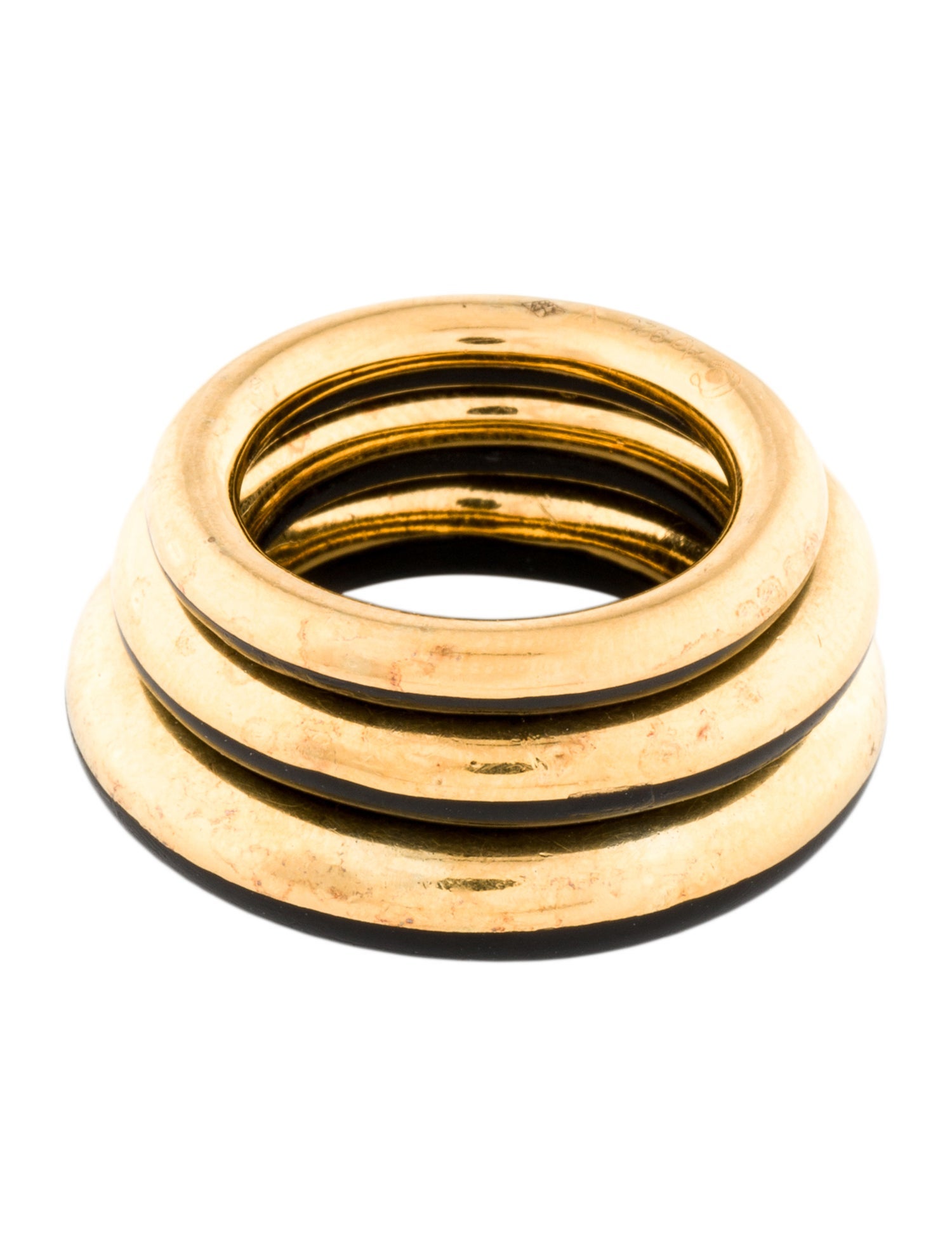 Charlotte Chesnais Enamel Wave Band Ring Set