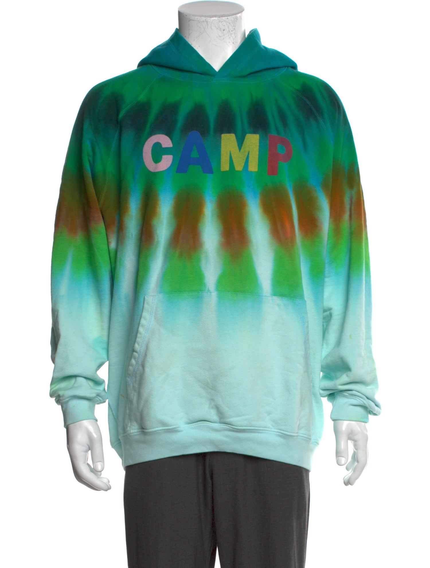 Camp High Tie-Dye Print Crew Neck Hoodie
