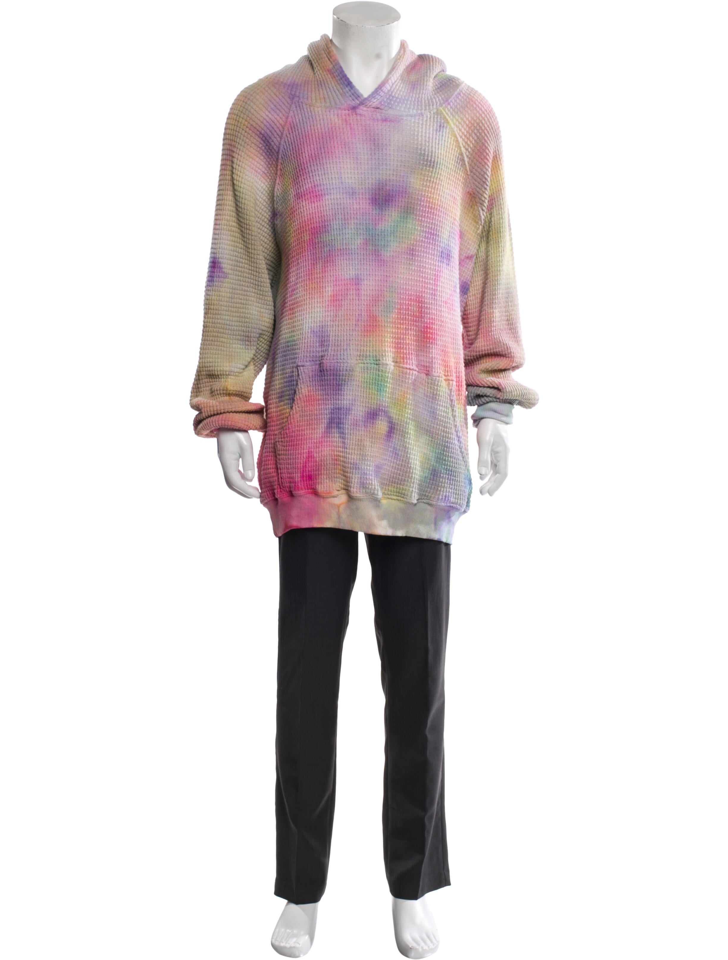 Camp High Tie-Dye Print V-Neck Hoodie