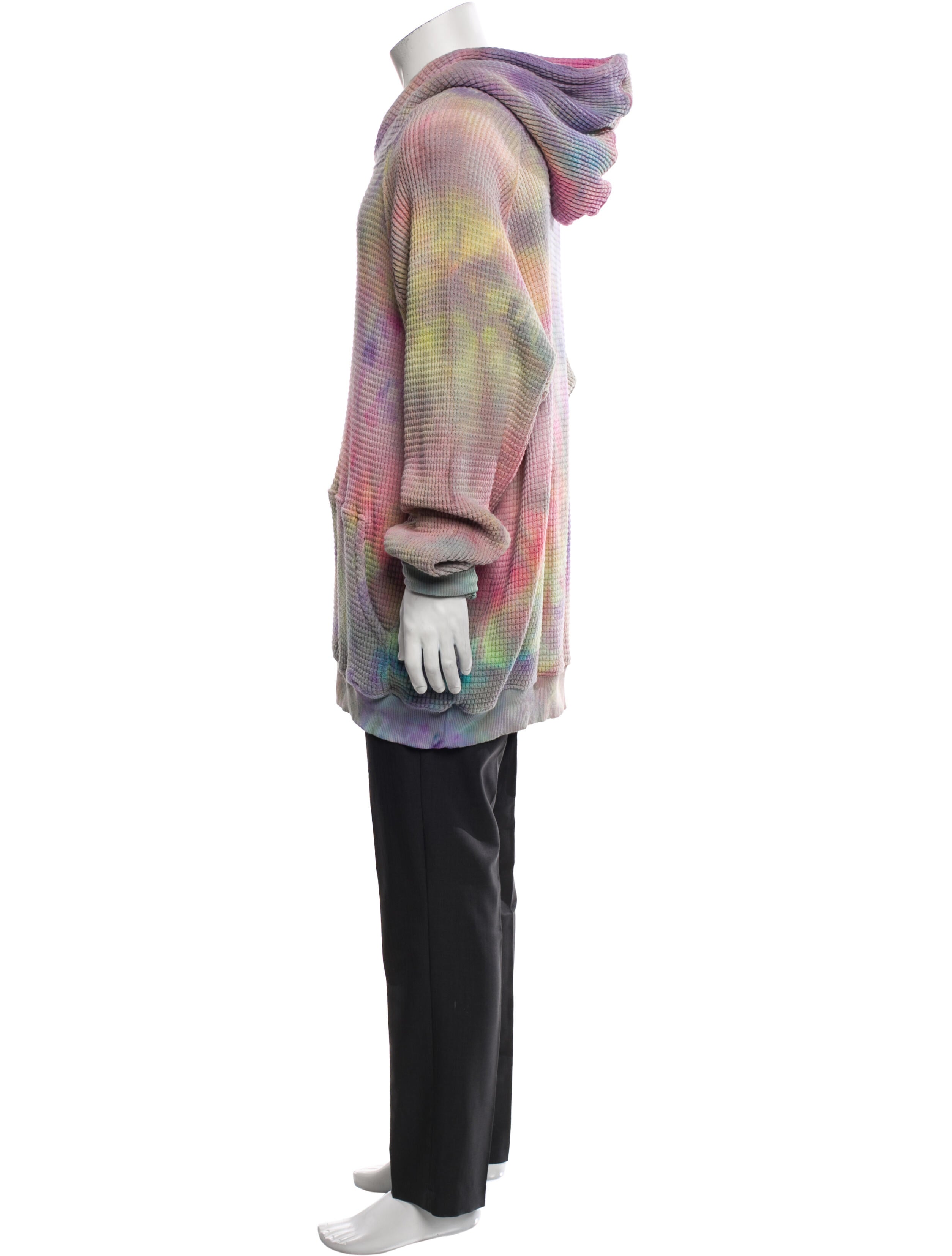 Camp High Tie-Dye Print V-Neck Hoodie